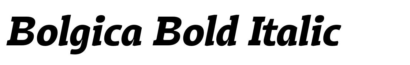 Bolgica Bold Italic